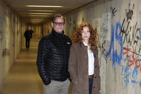 Fototermin am Set des ARD Fernsehfilms 'Mein sind deine Kinder' in Berlin