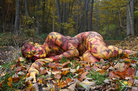 NATURE ART: Laubwald / Deciduous Forest Bodypainting