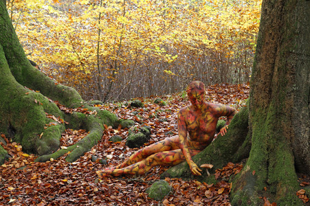 NATURE ART: Laubwald / Deciduous Forest Bodypainting