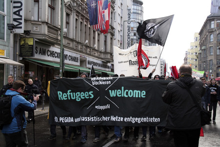AfD Gegendemo in Berlin