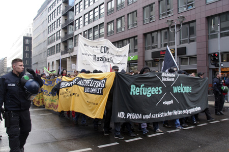 AfD Gegendemo in Berlin