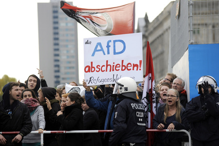 AfD Gegendemo in Berlin