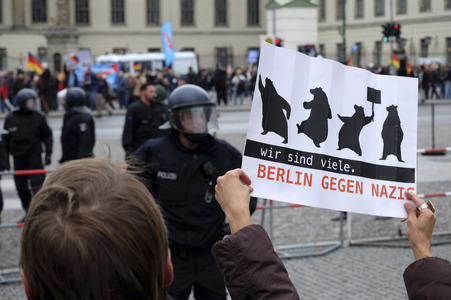 AfD Gegendemo in Berlin