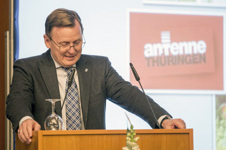 Bodo Ramelow bei Radio Thüringen in Weimar