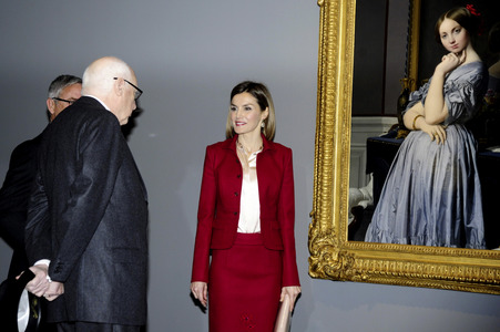 Königin Letizia eröffnet die Jean-Auguste-Dominique Ingres Ausstellung in Madrid