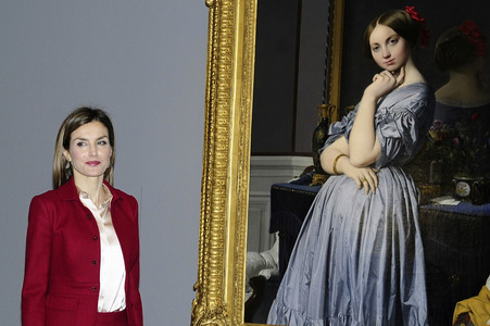 Königin Letizia eröffnet die Jean-Auguste-Dominique Ingres Ausstellung in Madrid
