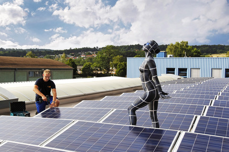 WORKING ART: Solar Photovoltaic Installer Bodypainting