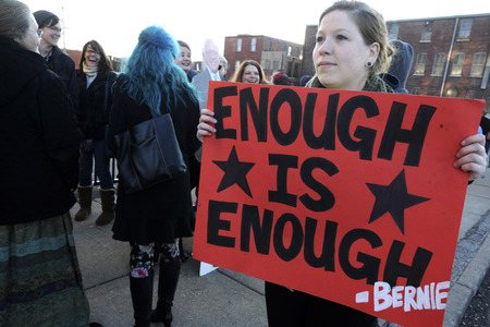 Bernie Sanders sprich in Davenport