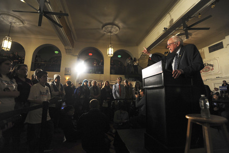 Bernie Sanders sprich in Davenport