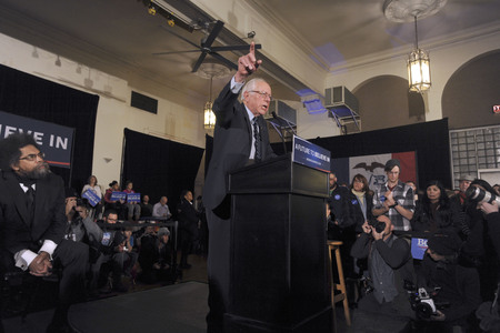 Bernie Sanders sprich in Davenport
