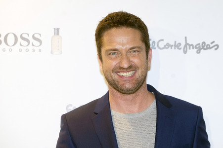 Gerard Butler Promotes Hugo Boss Fragrance In Madrid