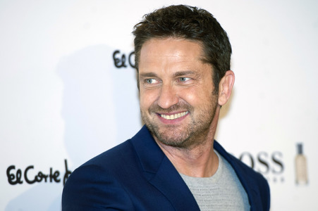 Gerard Butler Promotes Hugo Boss Fragrance In Madrid