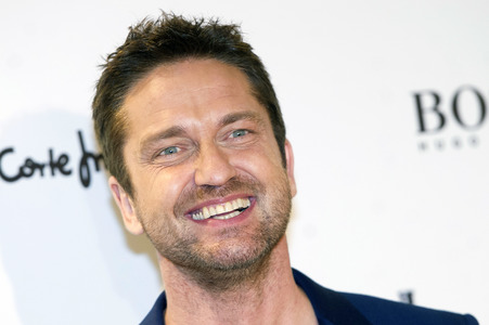 Gerard Butler Promotes Hugo Boss Fragrance In Madrid