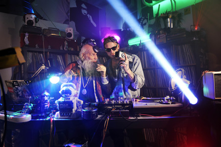 Techno-Opa-Party in Berlin