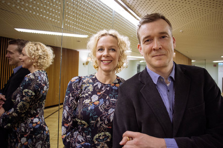 Veranstaltung '63, David Mitchell & Katja Riemann stellen die Knochenuhren' auf der lit.Cologne in Köln