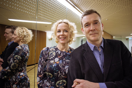 Veranstaltung '63, David Mitchell & Katja Riemann stellen die Knochenuhren' auf der lit.Cologne in Köln