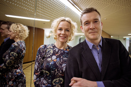 Veranstaltung '63, David Mitchell & Katja Riemann stellen die Knochenuhren' auf der lit.Cologne in Köln