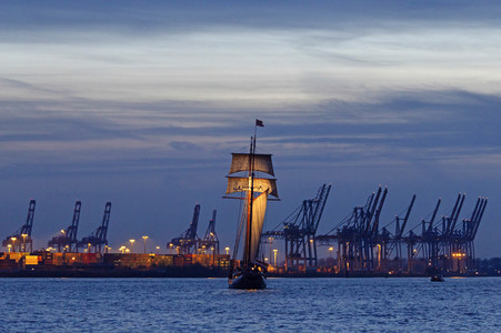 Kräne im Hamburger Hafen