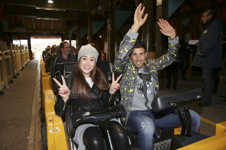 Jubiläumsfahrt auf Holzachterbahn Colossos im Heide Park Resort Soltau