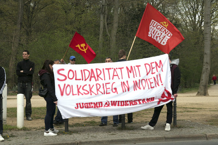 Protestkundgebung vor der Indischen Botschaft in Berlin
