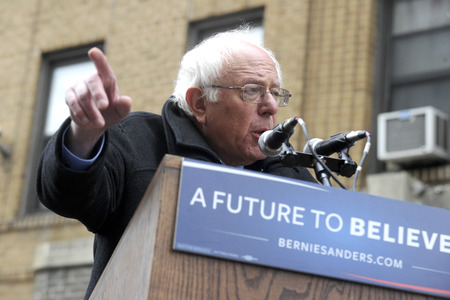 Wahlkampfrede von Bernie Sanders in New York