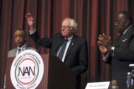 Bernie Sanders spricht auf der National Convention in New York