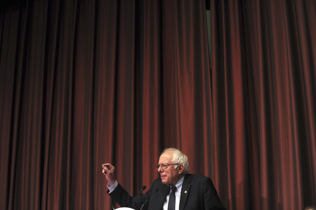 Bernie Sanders spricht auf der National Convention in New York