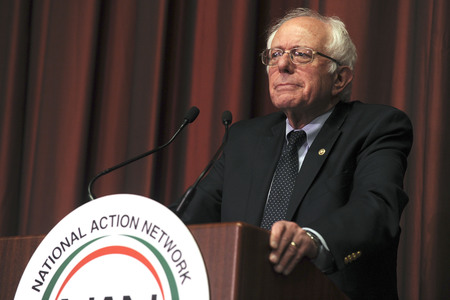 Bernie Sanders spricht auf der National Convention in New York