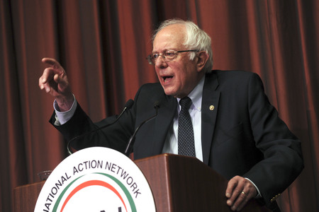 Bernie Sanders spricht auf der National Convention in New York