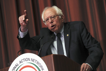 Bernie Sanders spricht auf der National Convention in New York