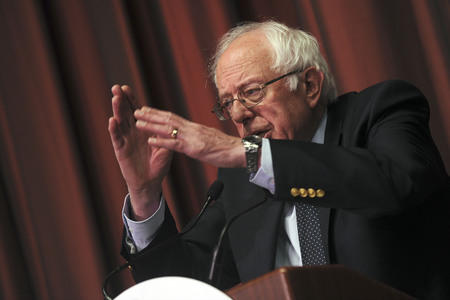Bernie Sanders spricht auf der National Convention in New York