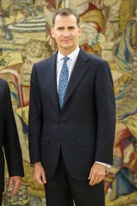 König Felipe empfängt Fürst Albert in Madrid