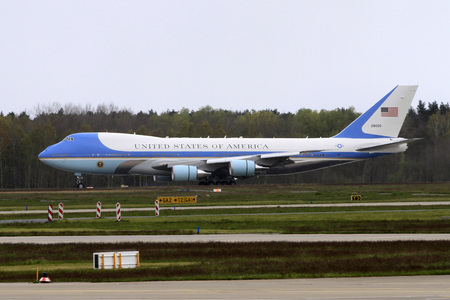 Ankunft von Barack Obama auf dem Flughafen Hannover-Langenhagen