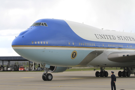 Ankunft von Barack Obama auf dem Flughafen Hannover-Langenhagen