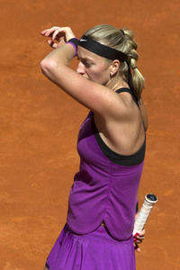 Tennis Match Elena Vesnina vs Petra Kvitová in Madrid