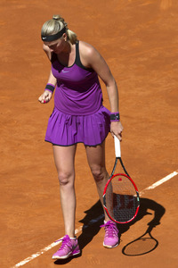 Tennis Match Elena Vesnina vs Petra Kvitová in Madrid