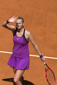 Tennis Match Elena Vesnina vs Petra Kvitová in Madrid