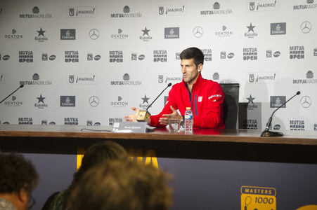 Pressekonferenz mit Novak Djokovic in Madrid