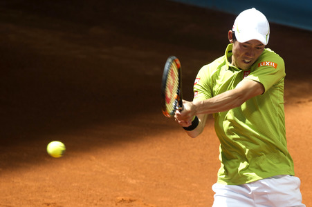 Tennis Match Fabio Fognini vs Kei Nishikori in Madrid