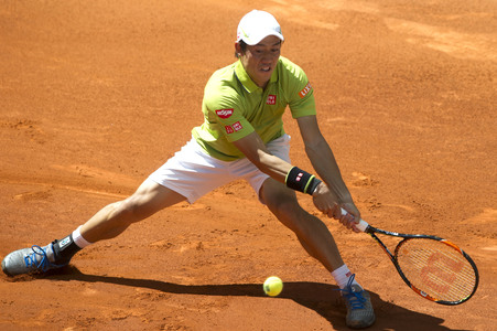 Tennis Match Fabio Fognini vs Kei Nishikori in Madrid