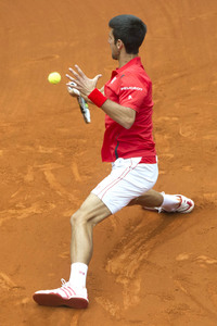 Tennis Match Roberto Bautista Agut vs Novak Djokovic in Madrid