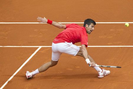 Tennis Match Roberto Bautista Agut vs Novak Djokovic in Madrid