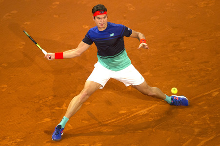 Tennis Match Novak Djokovic vs Milos Raonic in Madrid