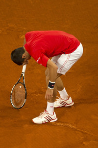 Tennis Match Novak Djokovic vs Milos Raonic in Madrid