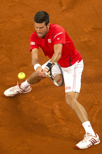 Tennis Match Novak Djokovic vs Milos Raonic in Madrid