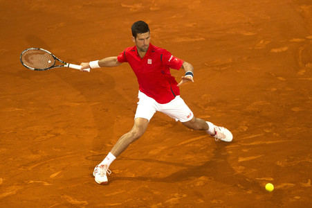 Tennis Match Novak Djokovic vs Milos Raonic in Madrid
