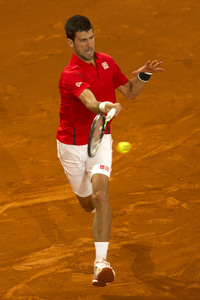 Tennis Match Novak Djokovic vs Milos Raonic in Madrid