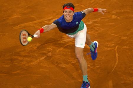 Tennis Match Novak Djokovic vs Milos Raonic in Madrid