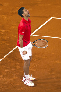 Tennis Match Novak Djokovic vs Milos Raonic in Madrid