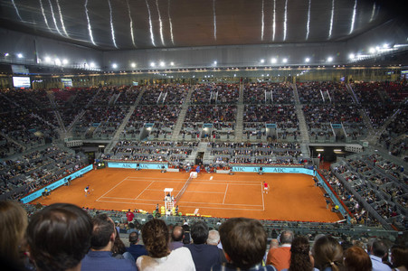 Tennis Match Novak Djokovic vs Milos Raonic in Madrid